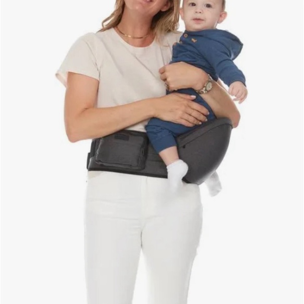 Monbebe Hip Seat Carrier Gently Used in Unisex Grey Color